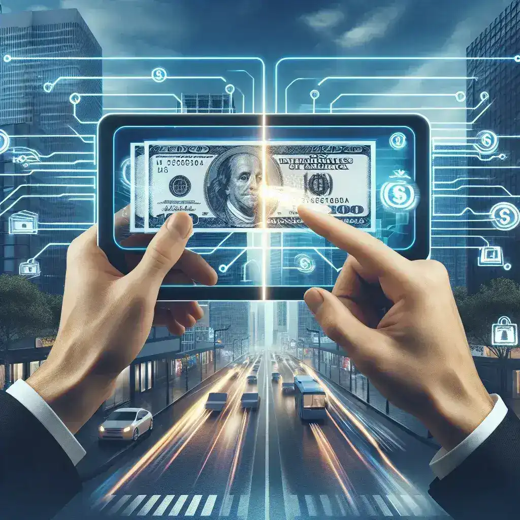 "Ilustrasi Dana Wallet yang Menampilkan Fitur Transferencias Instantáneas Antara Bank Lokal di Indonesia"