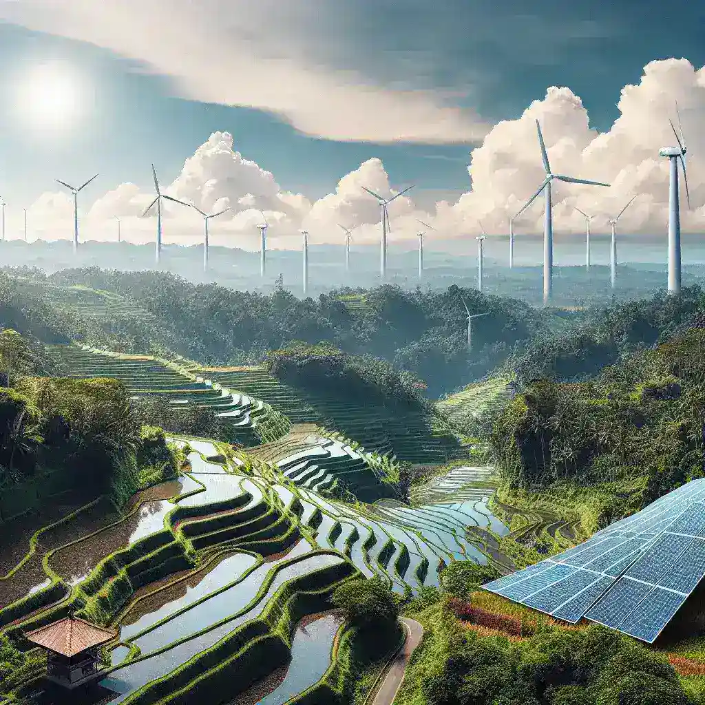 "Smart grid renewable energy demonstration project in Bali showcasing advanced technology and sustainable practices for efficient energy management."